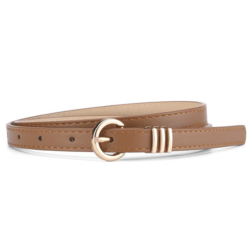 Women's PU leather belt spring and summer Korean version leisure ins style trend fashion personality all - match skirt suit pants belt - Negative Apparel