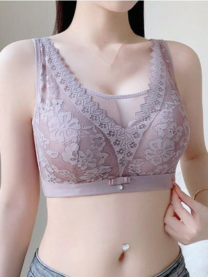 Women's Push Up Bra With Side Support, Wire - Free And Anti - Sagging Design, Thin Padded, Reducing Cup Size And Lifts Up The Breasts, Adjustable Straps - Negative Apparel