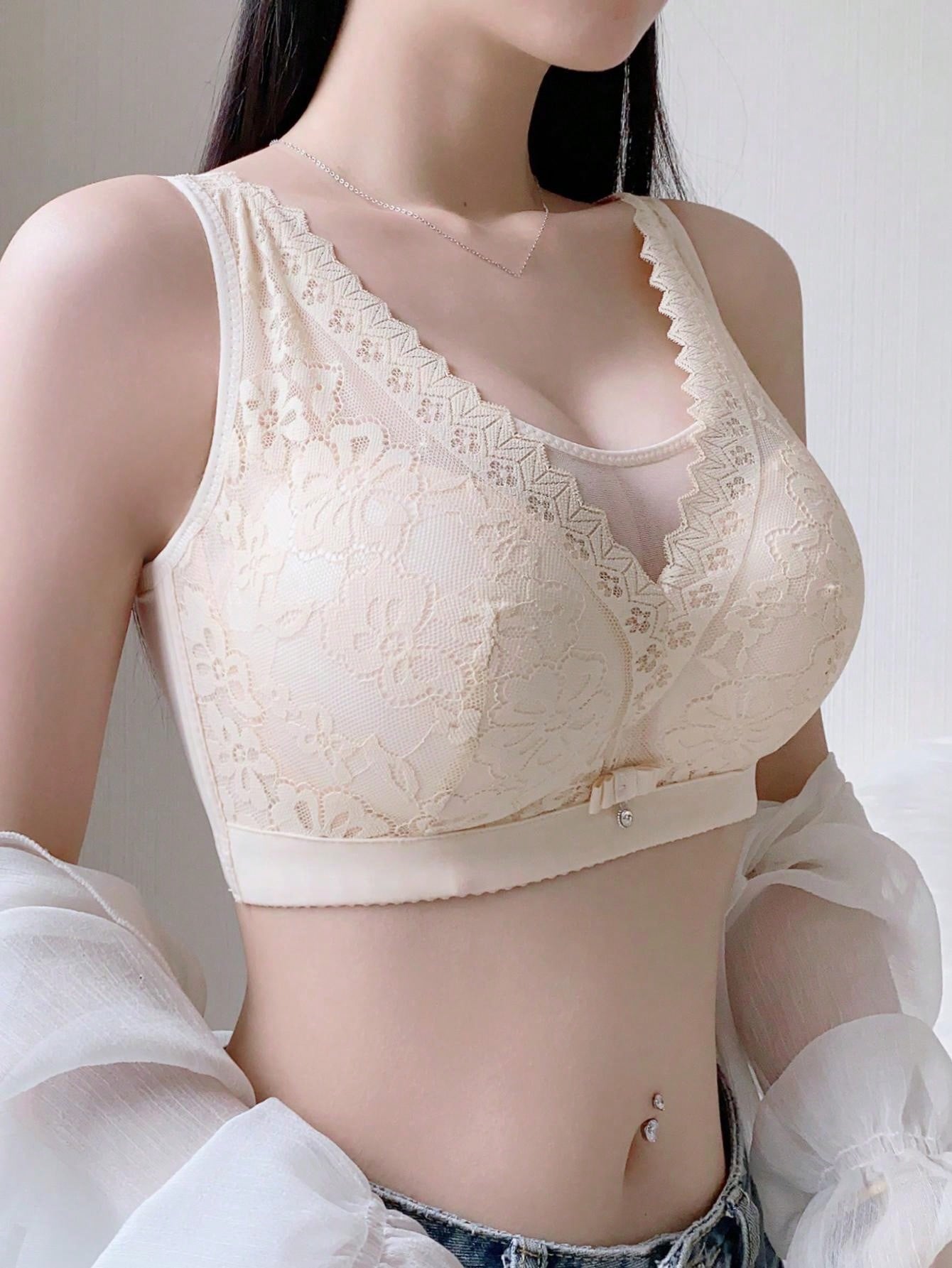 Women's Push Up Bra With Side Support, Wire - Free And Anti - Sagging Design, Thin Padded, Reducing Cup Size And Lifts Up The Breasts, Adjustable Straps - Negative Apparel