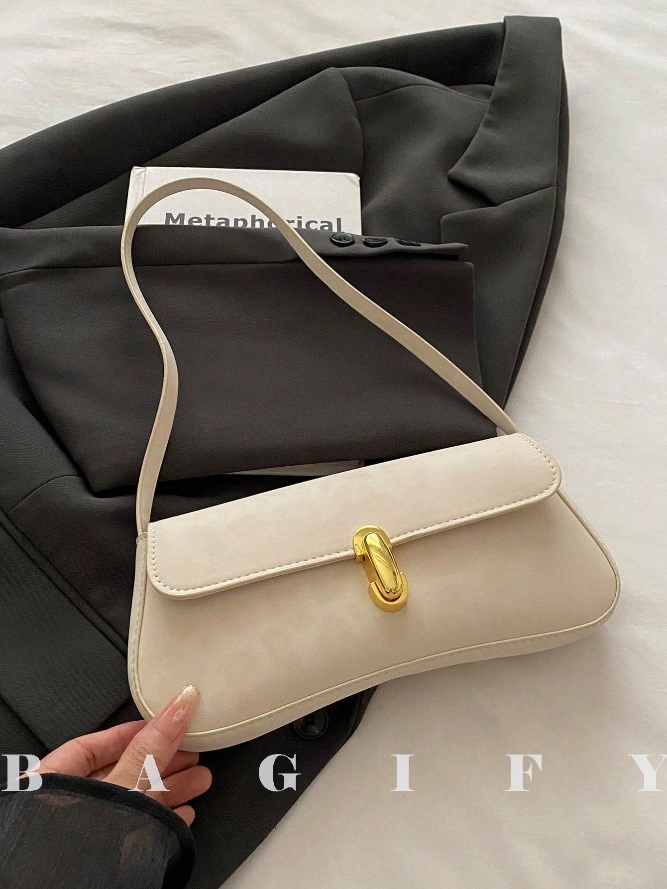 Women's Retro Faux Leather Flap Underarm Shoulder Bag, Suitable For Dates, Outings, Parties And Other Occasions FD - Negative Apparel