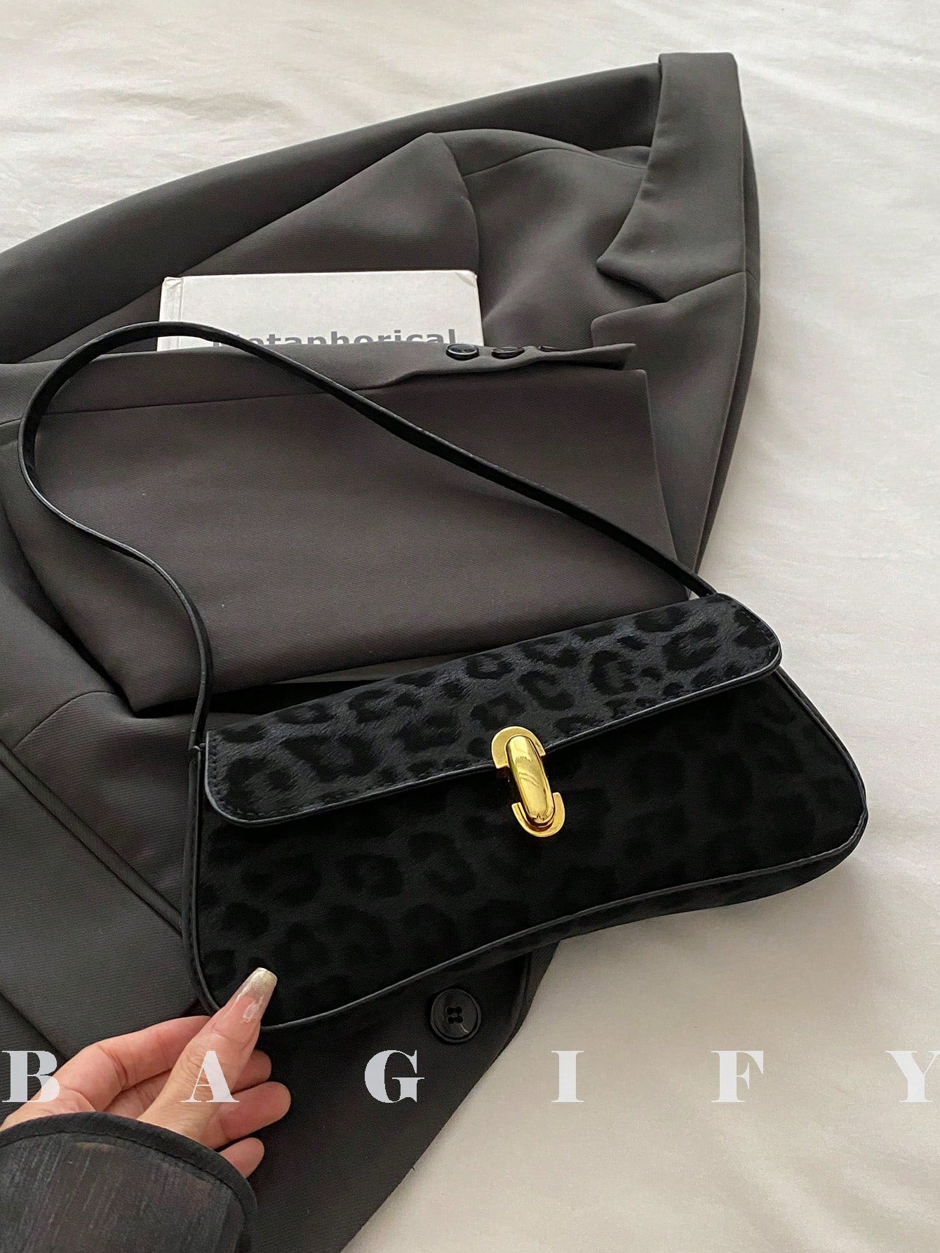 Women's Retro Faux Leather Flap Underarm Shoulder Bag, Suitable For Dates, Outings, Parties And Other Occasions FD - Negative Apparel