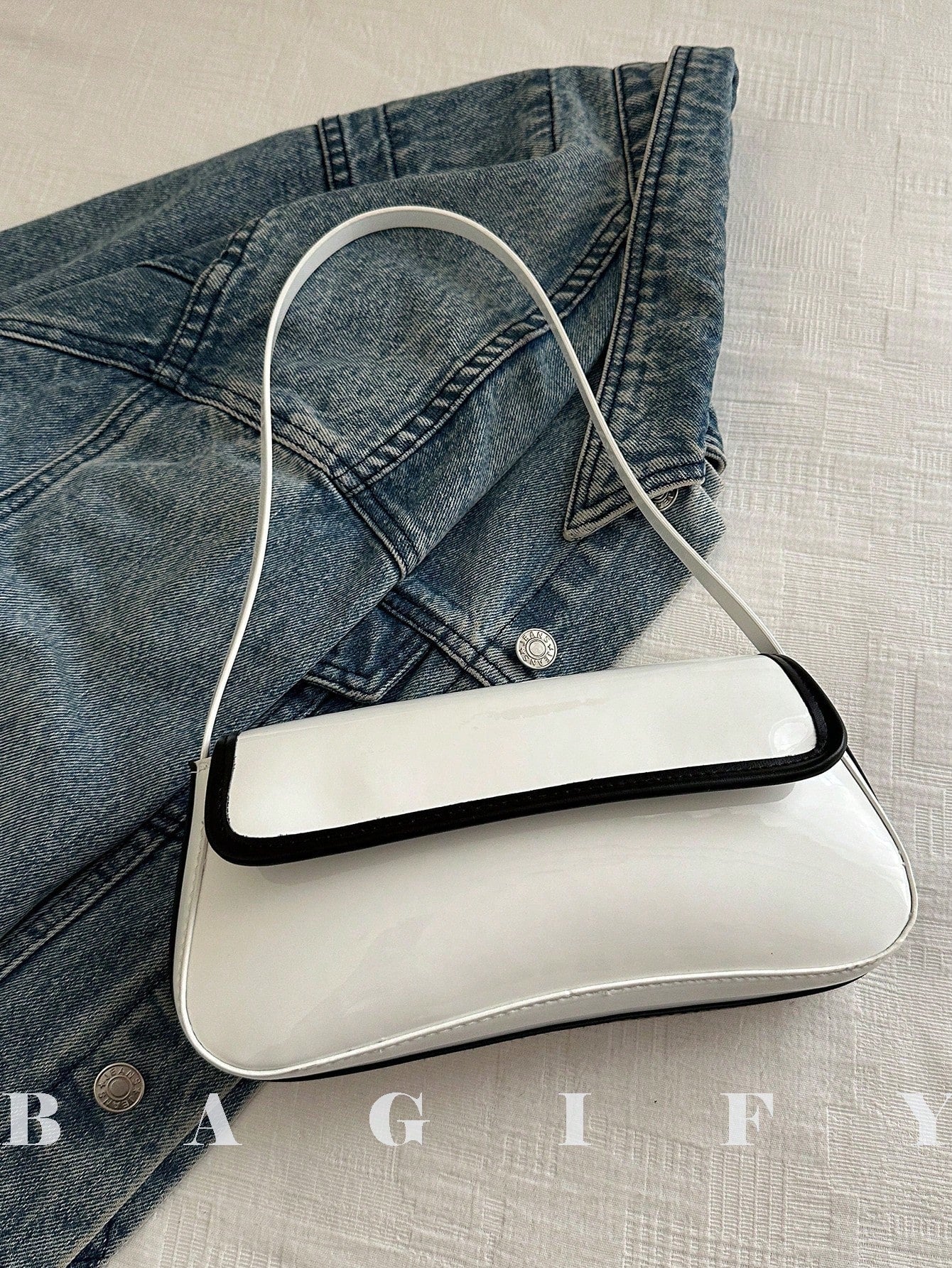 Women's Retro Faux Leather Flap Underarm Shoulder Bag, Suitable For Dates, Outings, Parties And Other Occasions FD - Negative Apparel