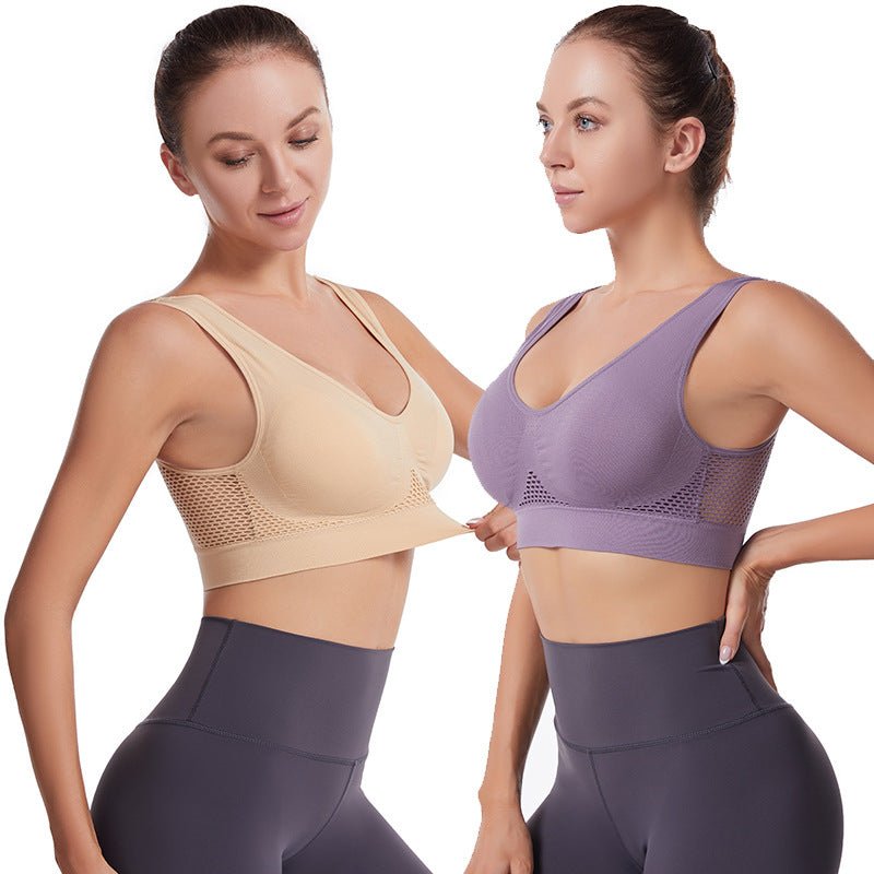 Women’s Seamless Sports Bra – Breathable, Shockproof, Moisture - Wicking, Full Cup, No Steel Ring - Negative Apparel