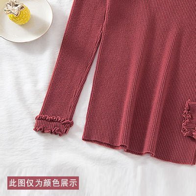 Women’s Semi - Turtleneck Core - Spun Yarn Sweater – Slim Fit Elegant Pullover - Negative Apparel