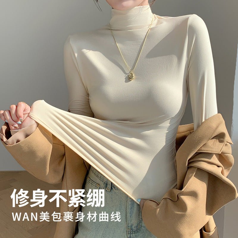 Women’s Semi - Turtleneck Mask Top – Slim Fit Warm Inner & Outer Wear - Negative Apparel