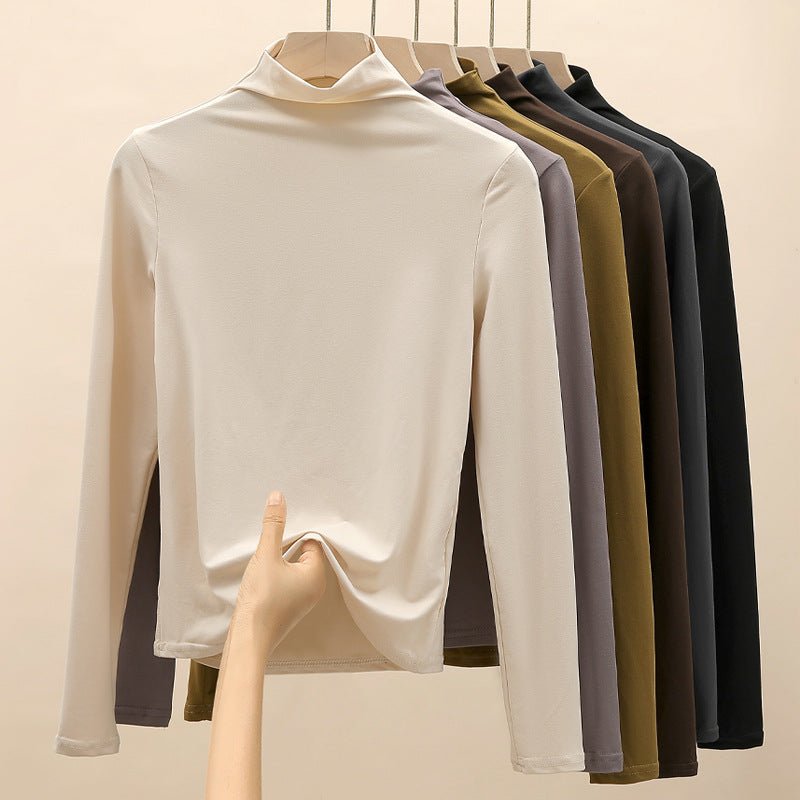 Women’s Semi - Turtleneck Mask Top – Slim Fit Warm Inner & Outer Wear - Negative Apparel