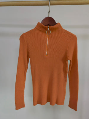 Women’s Semi - Turtleneck Slim - Fit Cardigan – Elegant Core - Spun Knit - Negative Apparel