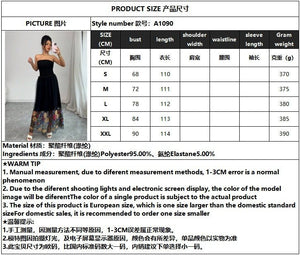 Women's sexy flower embroidered tube top dress, casual and simple - Negative Apparel