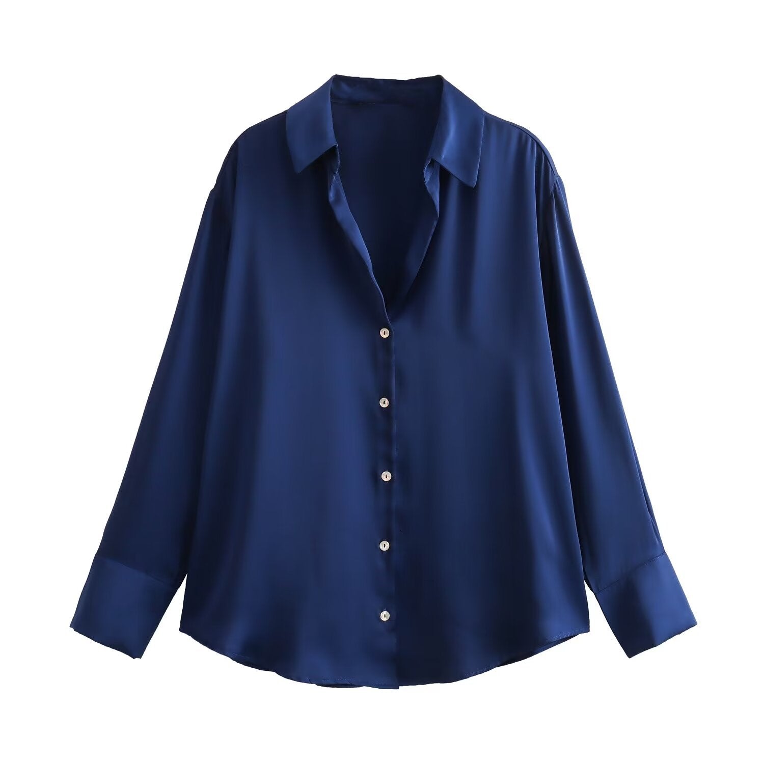 Women's Silk Satin Shirt - 20 Colors - Negative Apparel