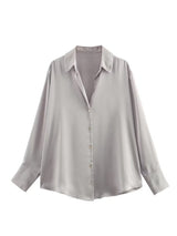 Women's Silk Satin Shirt - 20 Colors - Negative Apparel