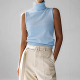 Women’s Sleeveless Slim Fit Top | Minimalist Solid Color Viscose Tank | Korean Casual Style | Autumn 2025 Fashion - Negative Apparel