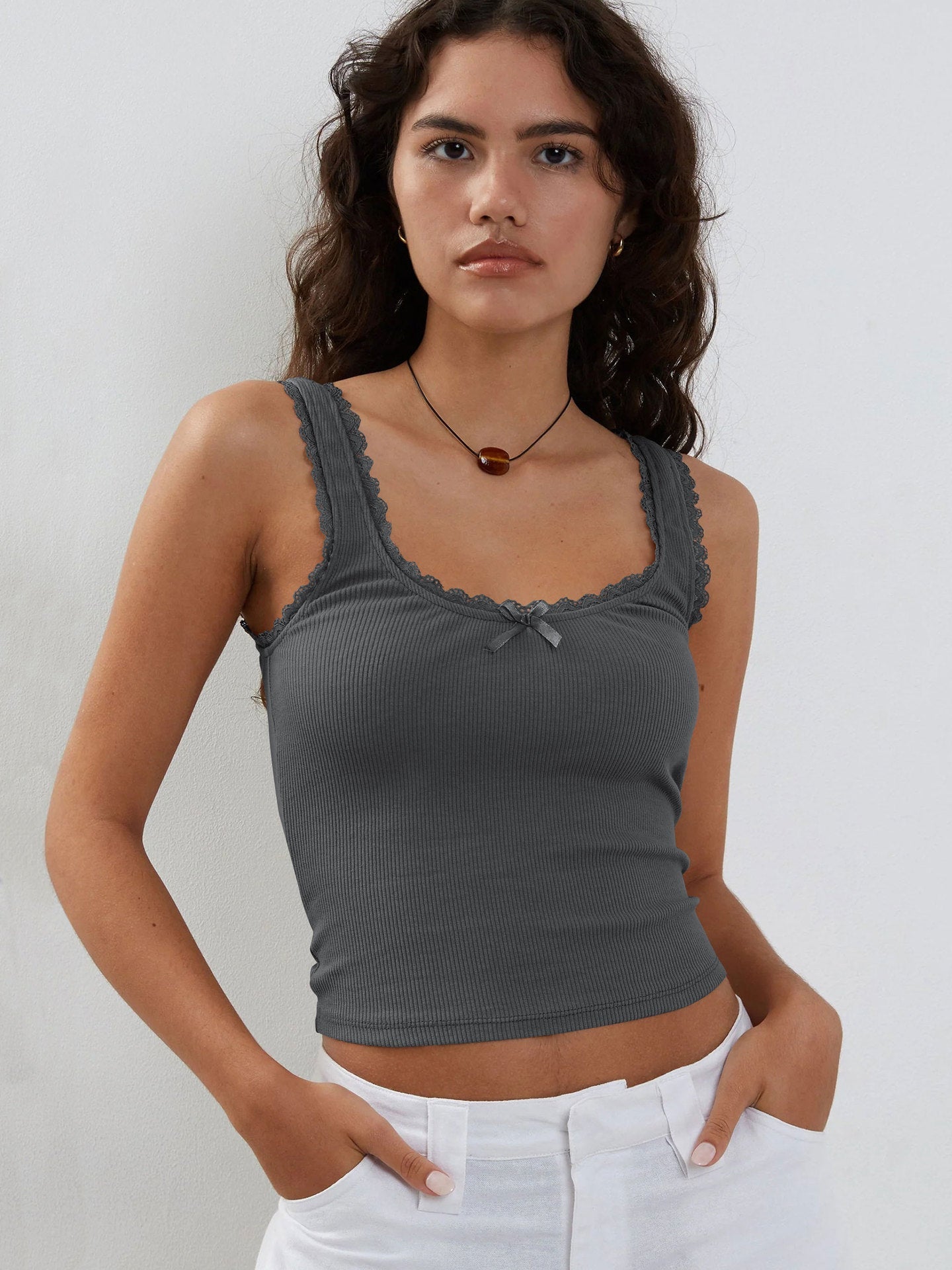 Women's slim fit bm knitted camisole vest inner wear - Negative Apparel