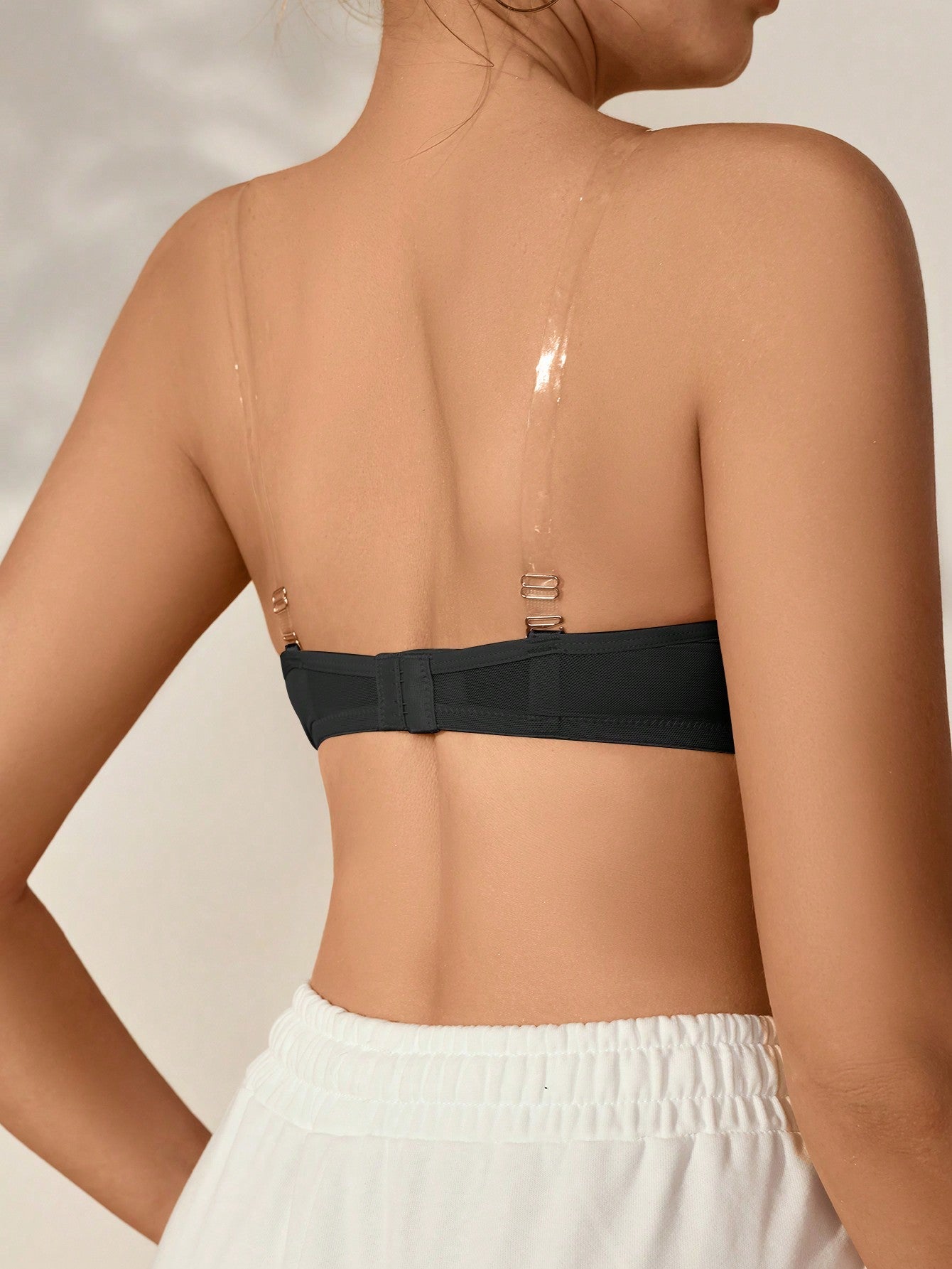 Women's Solid Color Front Closure Bandeau Bra - Negative Apparel