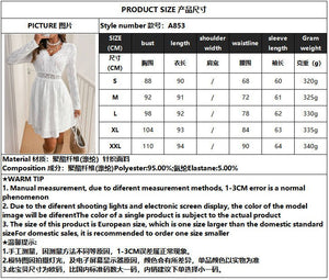 Women's solid color lace patchwork mini vacation dress scallop edge sundress - Negative Apparel