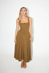 Women’s Solid Color Sleeveless Long A - Line Dress – High - Waist Halter Summer Dress in Multiple Colors | Elegant Temperament Commuter Style - Negative Apparel