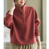 Women’s Solid Color Stand Collar Sweater – Japanese & Korean Slim Fit Pullover | Autumn 2025 Casual Knitwear - Negative Apparel