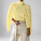 Women’s Solid Color Vest & Cardigan Set | 2 - Piece Knit Outfit | Autumn 2025 - Negative Apparel