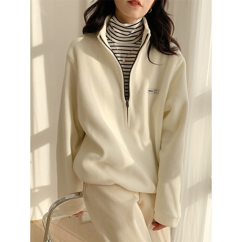 Women’s Stand - Up Collar Pullover Sweater – Japanese & Korean Casual Style, Autumn 2025 Collection - Negative Apparel