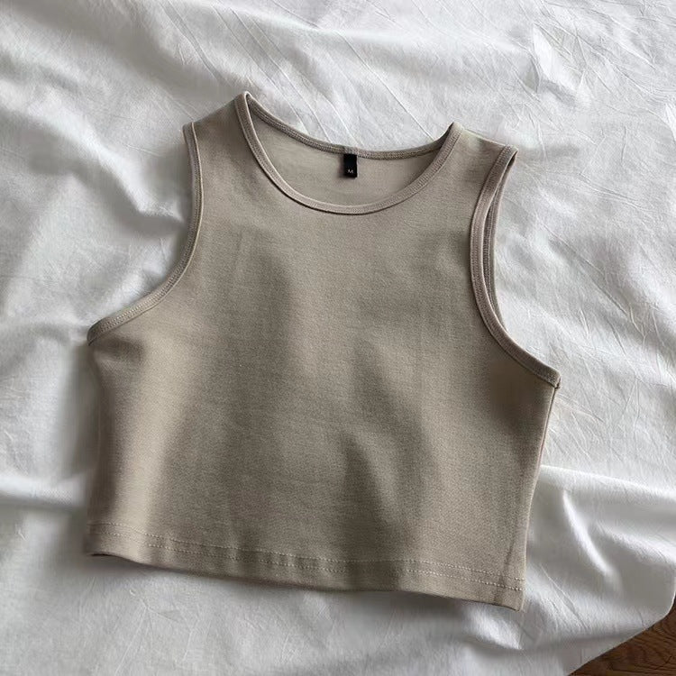 Women's summer cami bm style high waist slim fit short sleeveless bottoming female - Negative Apparel