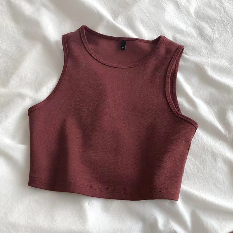 Women's summer cami bm style high waist slim fit short sleeveless bottoming female - Negative Apparel
