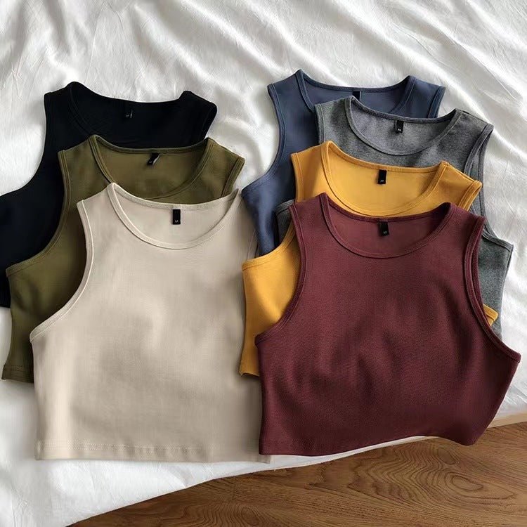 Women's summer cami bm style high waist slim fit short sleeveless bottoming female - Negative Apparel