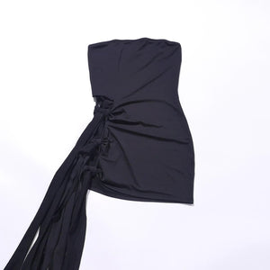 Women's summer sexy slim - fit tube top hip ribbon dress - Negative Apparel
