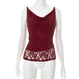 Women's Twist Knot Convertible Lace Bardot Top - Negative Apparel