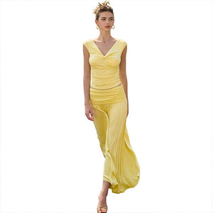 Women's Twist Knot Convertible Off - Shoulder Short Sleeve Top & Flared Skirt Two - Piece Set - Negative Apparel