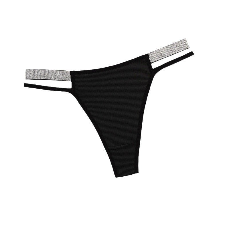 Women's underwear new sexy silver ribbon low waist thread thin underwear - Negative Apparel