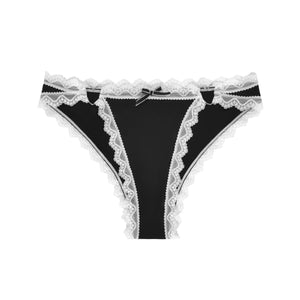 Women's underwear sexy bow heart buckle decorative lace mid - waist briefs for women - Negative Apparel