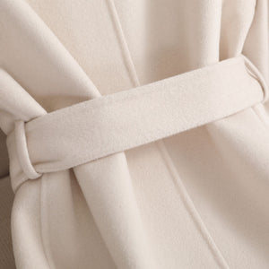 Women’s Wool Mid - Length Coat – Handmade Belted Urban Style Slim Fit Jacket | 100% Wool Summer 2025 Collection - Negative Apparel