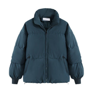 Yegami Women’s Thick Stand Collar Cotton Jacket – Korean Casual Winter Coat - Negative Apparel