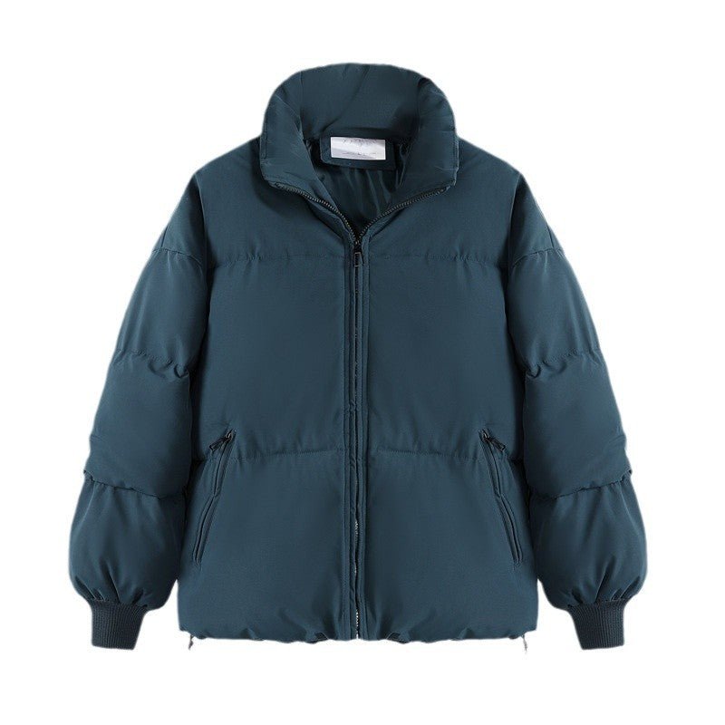Yegami Women’s Thick Stand Collar Cotton Jacket – Korean Casual Winter Coat - Negative Apparel