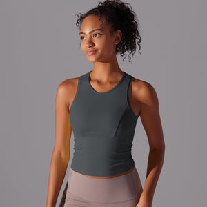 Zenith Ruched Tank | Elegant. Energetic. Elevated. - Negative Apparel