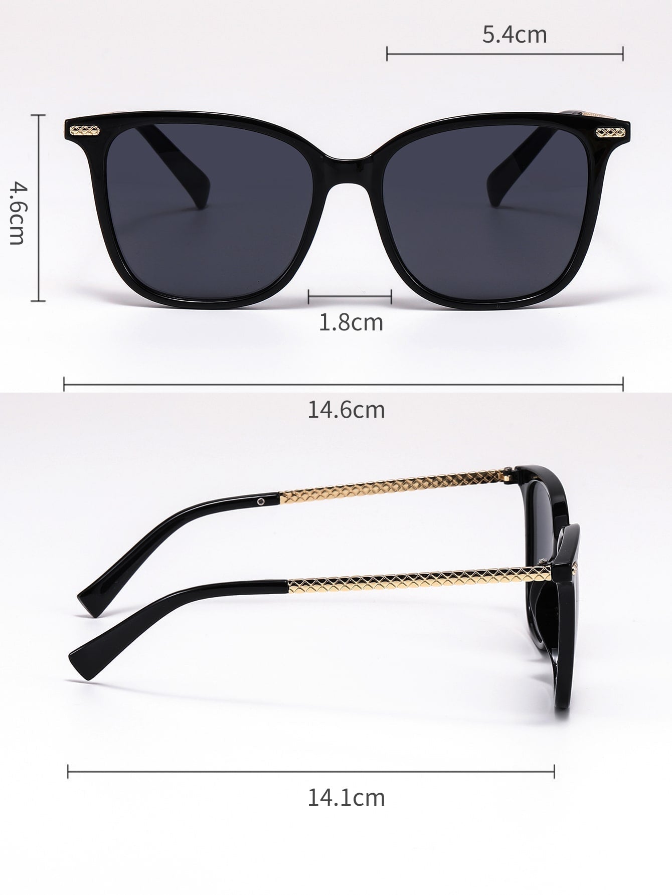 1pair Geometric Frame Sunglasses For Outdoor - Negative Apparel