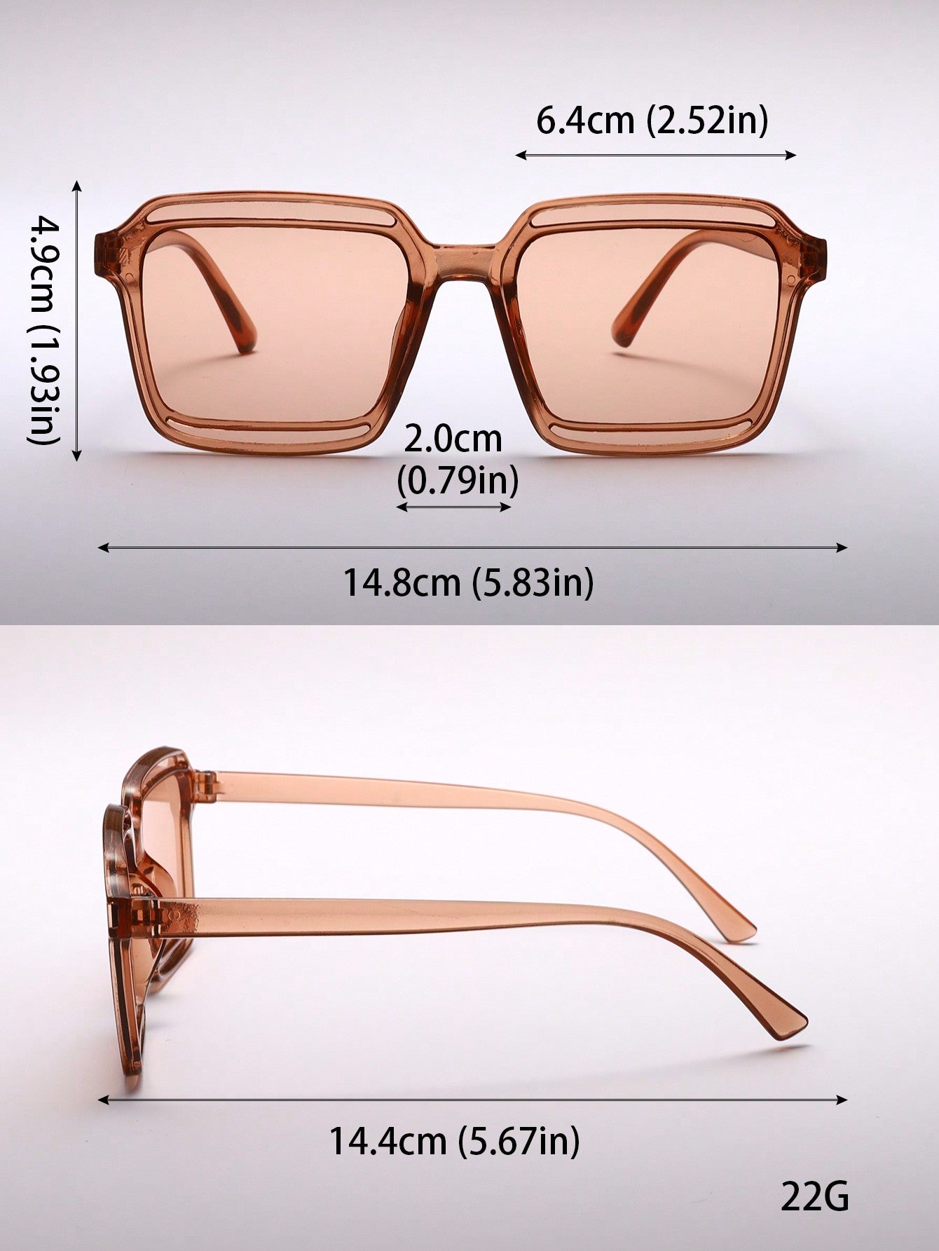 1pc Ladies' Fashionable Rectangular Eyeglasses - Negative Apparel