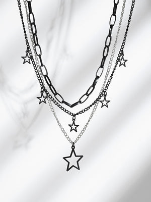 1pc Multi-layer Stars Pendant Necklace - Negative Apparel