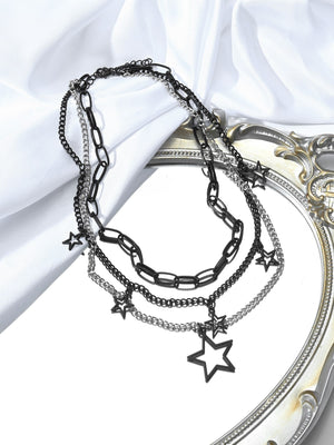 1pc Multi-layer Stars Pendant Necklace - Negative Apparel