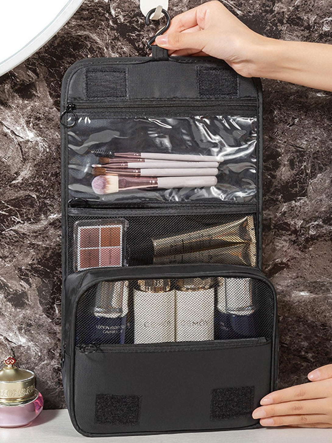 1pc Multi-layer Toiletry Makeup Bag - Negative Apparel