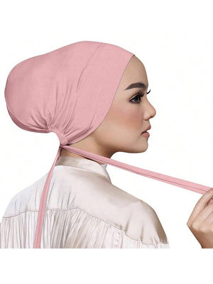 1pc Women's Solid Color Modal Headband With Elastic Cord And Adjustable Knot - Negative Apparel