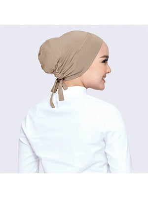 1pc Women's Solid Color Modal Headband With Elastic Cord And Adjustable Knot - Negative Apparel