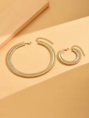 2pcs/set Necklace And Bracelet Set For Women - Negative Apparel