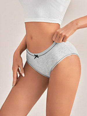 3pack Rib Contrast Binding Panty Set - Negative Apparel