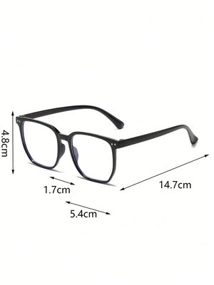 3pcs Unisex Square Frame Blue Light Blocking Glasses For Daily Wear - Negative Apparel