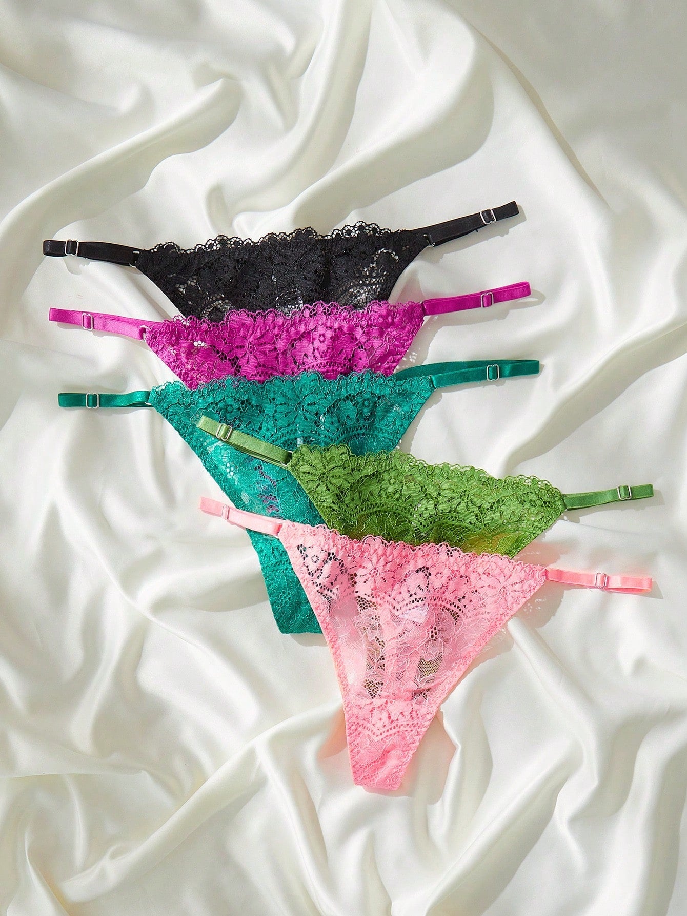 7pack Floral Lace Thong