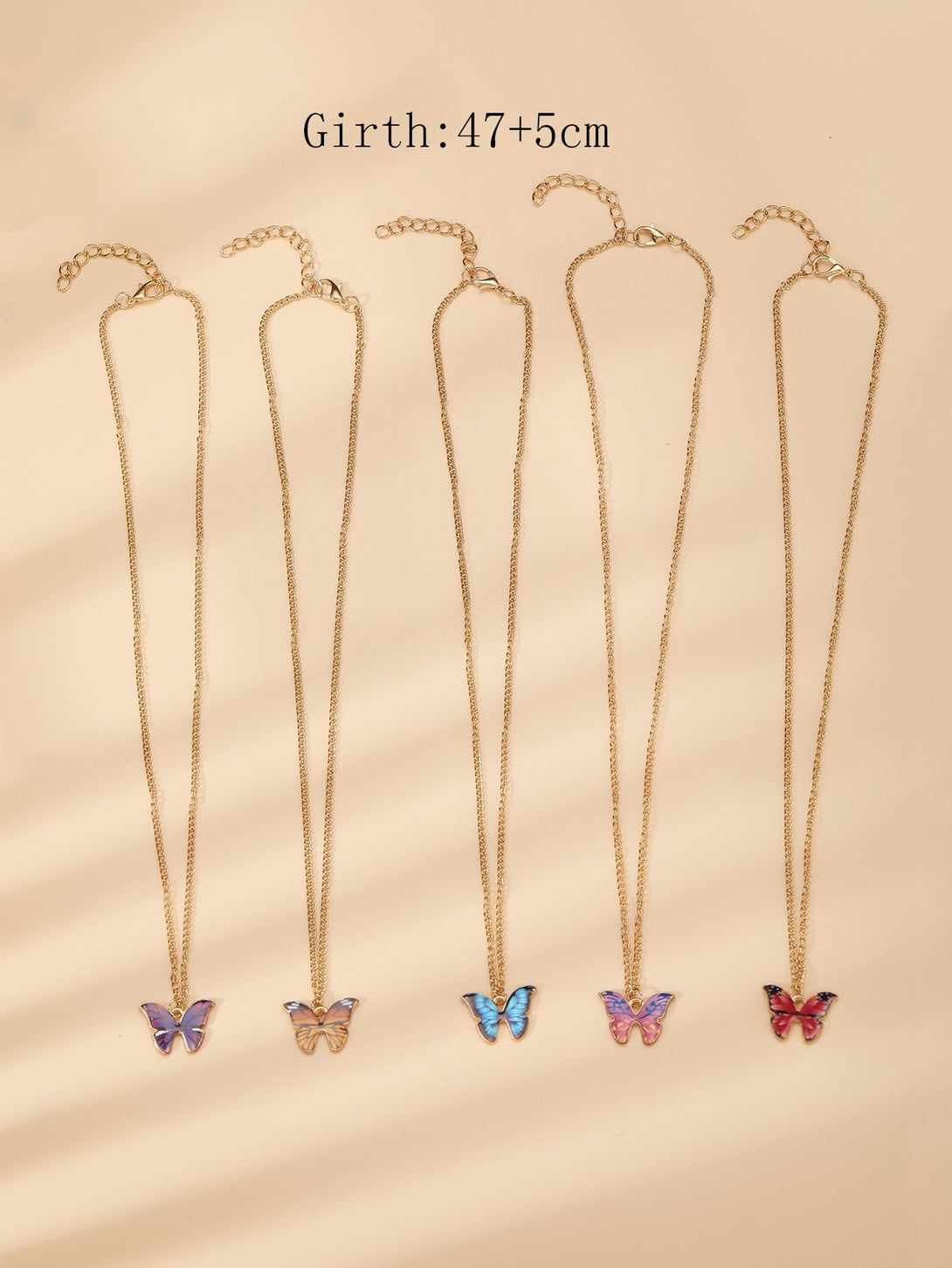 5pcs Butterfly Pendant Necklace - Negative Apparel