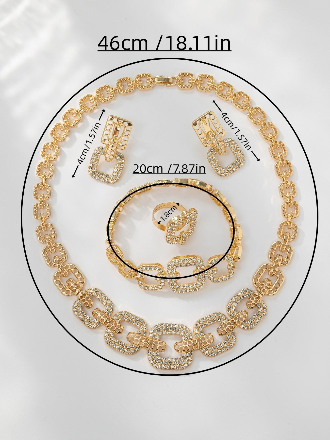 5pcs/set Elegant Women's Jewelry Set - Negative Apparel