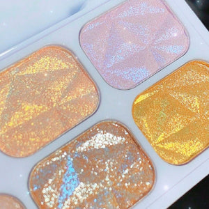 8 Color Glitter Starry Highlight Eyeshadow - Negative Apparel