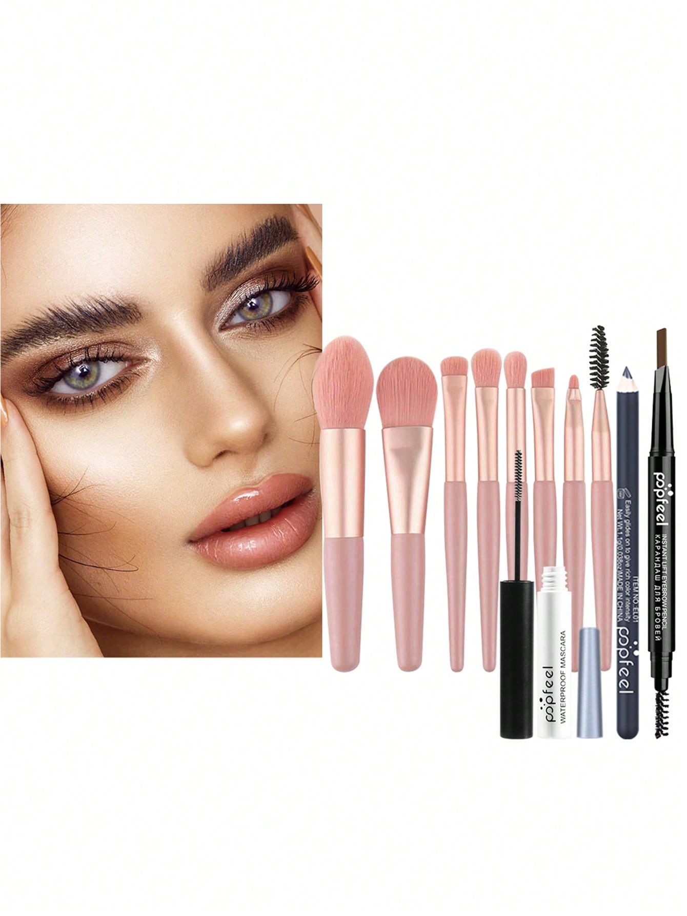 All In One Eye Makeup Set, Long-Wearing Eye Makeup Product With Brush Kit - Negative Apparel