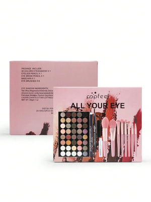 All In One Eye Makeup Set, Long-Wearing Eye Makeup Product With Brush Kit - Negative Apparel